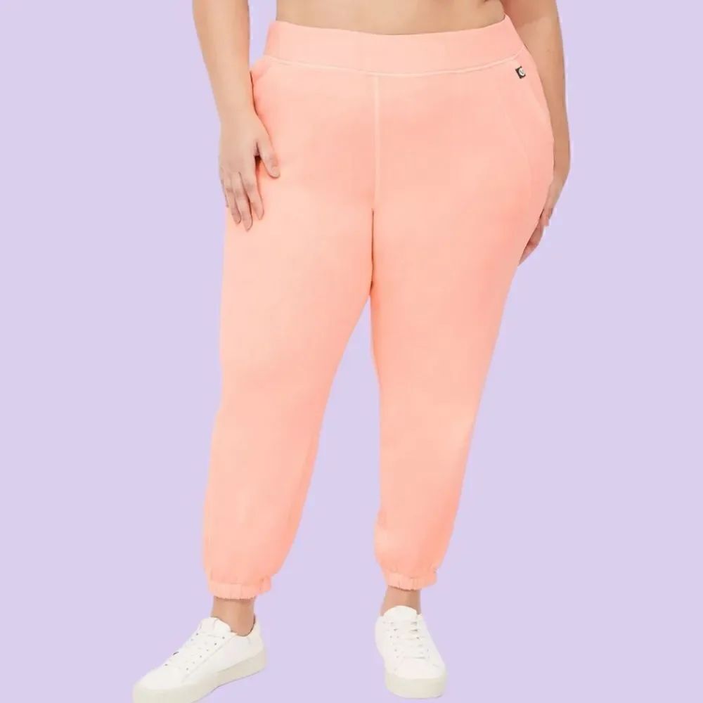 22W 24W Lane Bryant Orange Jogger Pant Sweatpants Pockets Livi Active Plussize